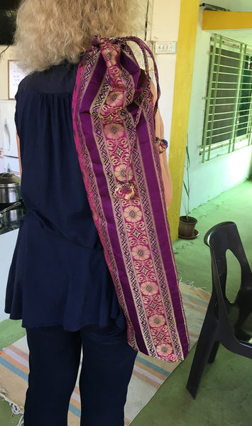 Yoga Mat Bag: Traditional Design, Fancy Indian dress fabric, sarees