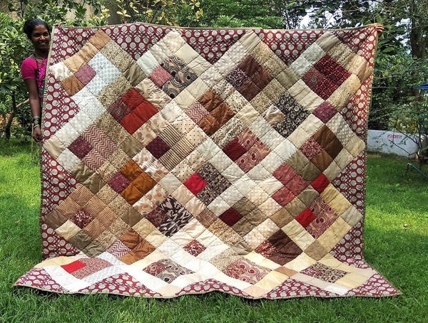 Quilt Made to Order:   Zen Colors Patchwork Quilt