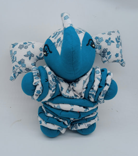 SOFT TOY:  Elephant Yo Yo Doll-- Ganesh Doll in Turquoise