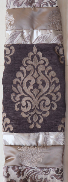 Yoga Mat Bag: Beige Brown, Contemporary Design, Fancy Indian Fabric, full side zip, inside pocket