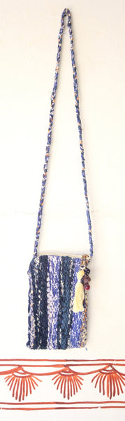 Phone Pouch & Shoulder Bag: Hand woven carrying mobile phones, & wallet colorful tassels, Small, Medium